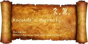Kecskés Marcell névjegykártya