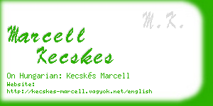 marcell kecskes business card